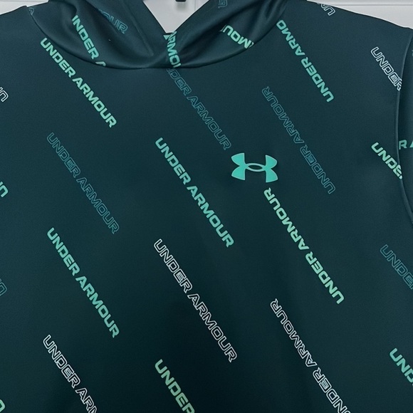 Under Armour Youth-Kids XL Green Performance Hoodie- Loose Fit- Cold Gear- EUC - Picture 2 of 4